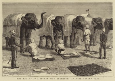 The End of the Afghan War, Elephants at Mess, Safaed Sung by Samuel Edmund Waller